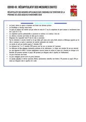 Tableau récapitulatif des mesures en province de Liège Page 2